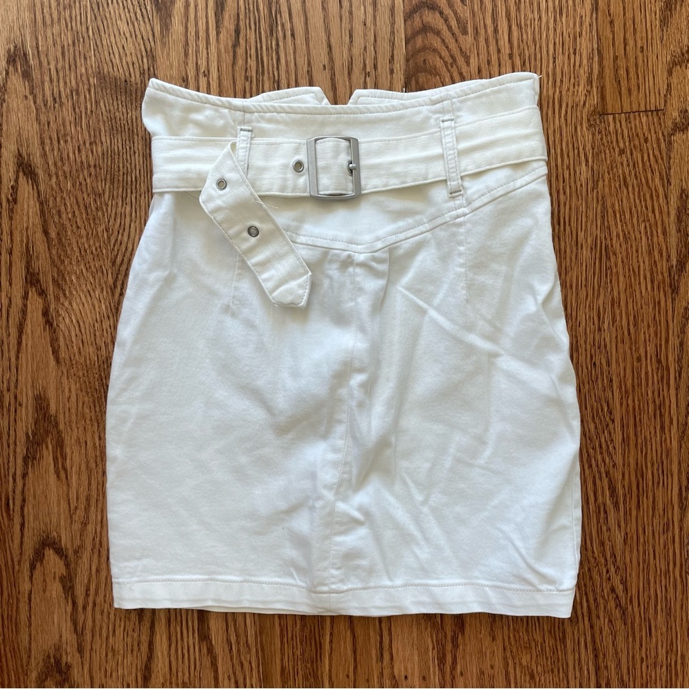 Free People white mini skirt